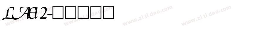 LA El 2字体转换
